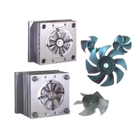 Injection mold cooling time simulation showing temperature distribution across mold cavity