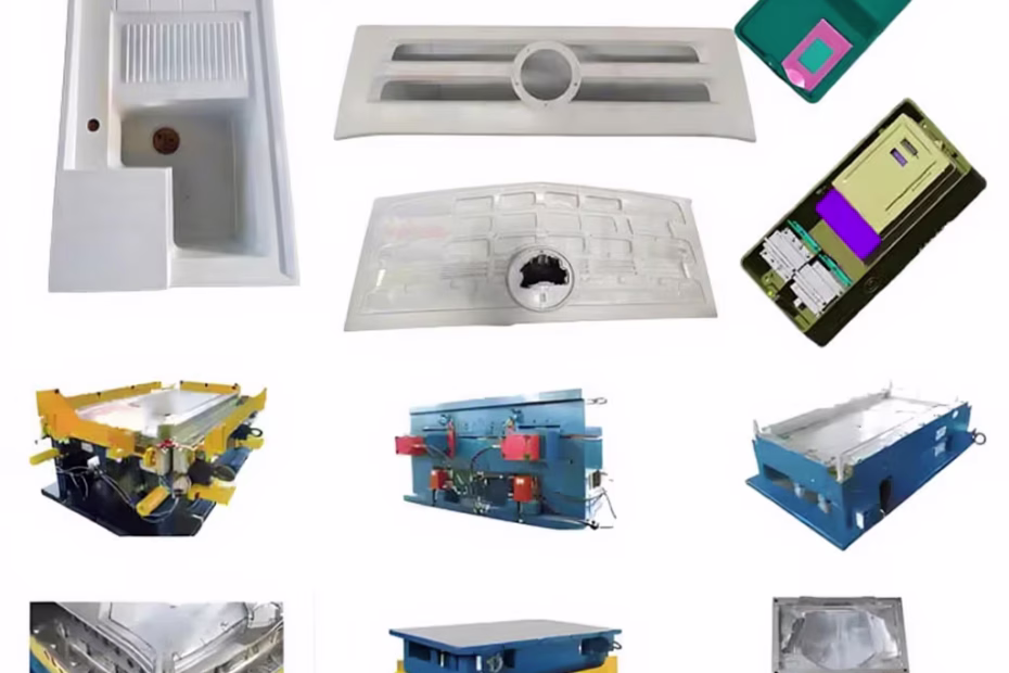 Compression mold steel cavity with polished surface finish